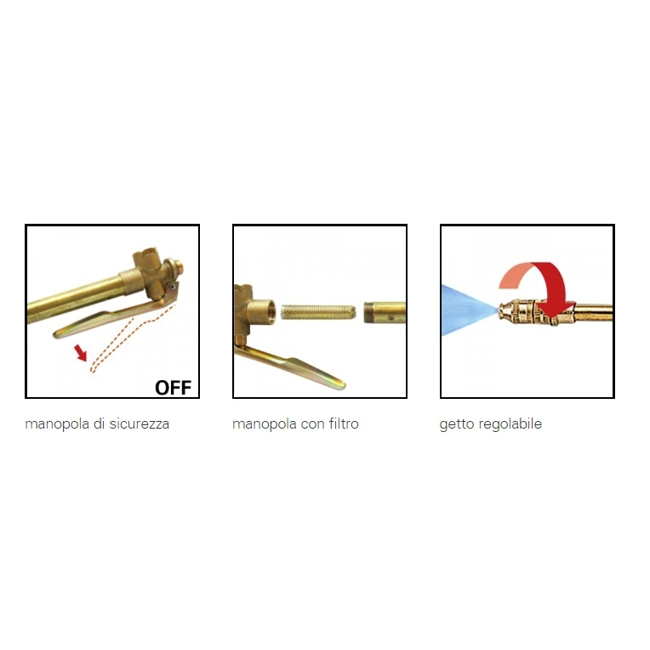 Vendita online Lancia professionale in ottone a leva